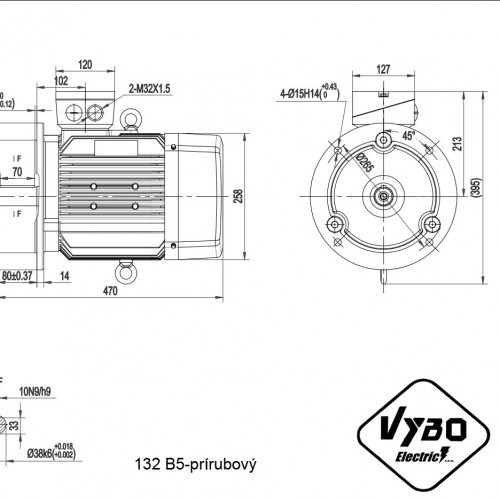 Elektromotor 11 KW 2AL132M-4, 1470 Ot. Min. -1 | Elektromotory +421 944 ...